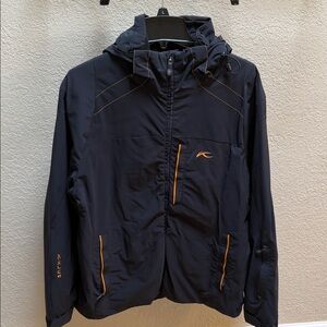 Kjus Black Ski Jacket with Orange Accents